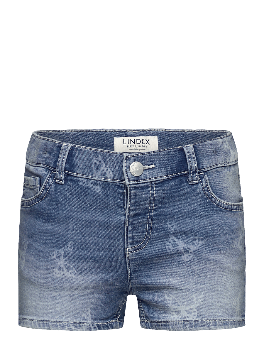 Lindex - Shorts denimjersey butterflies - denim shorts - denim blue - 1
