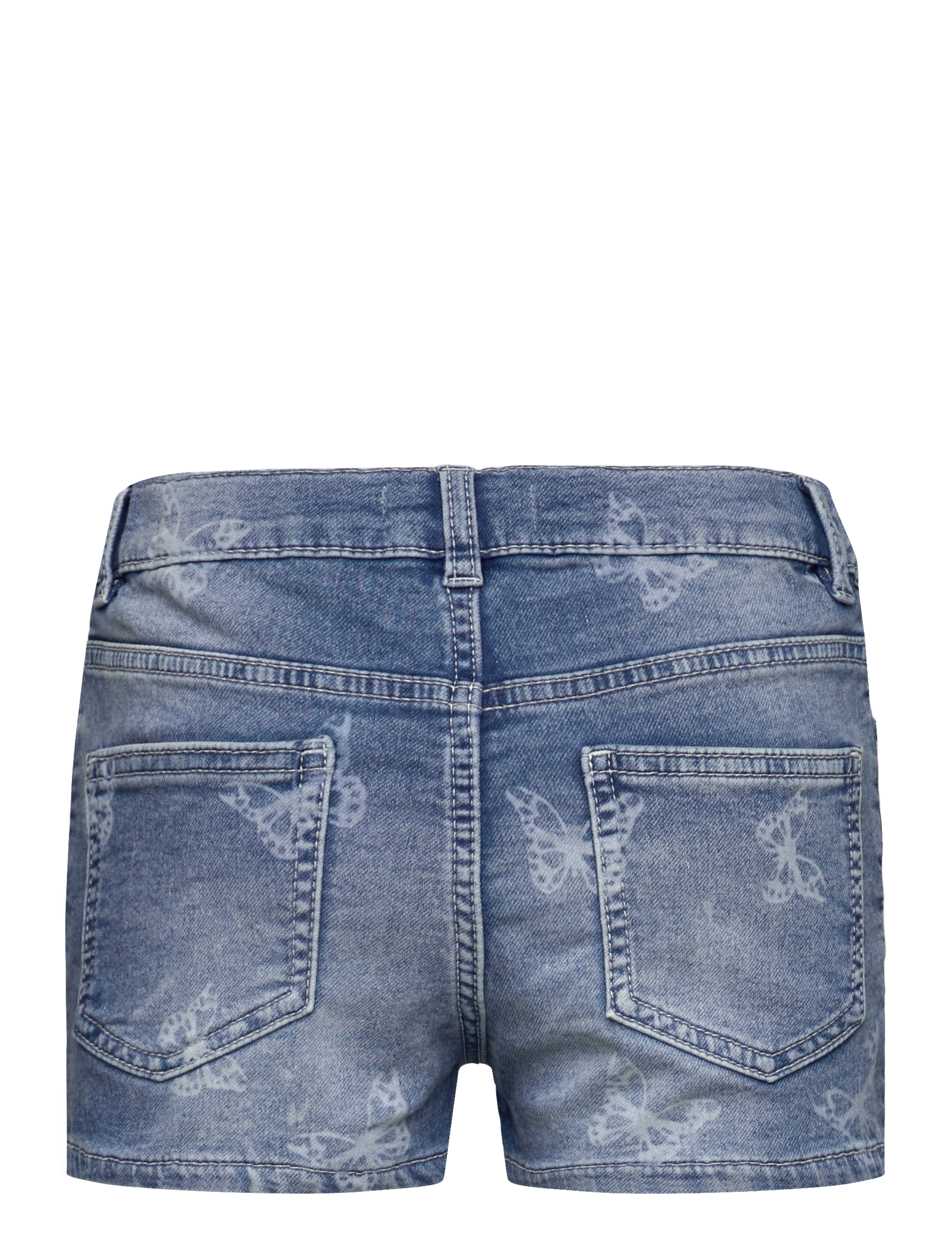 Lindex - Shorts denimjersey butterflies - jeansshorts - denim blue - 2