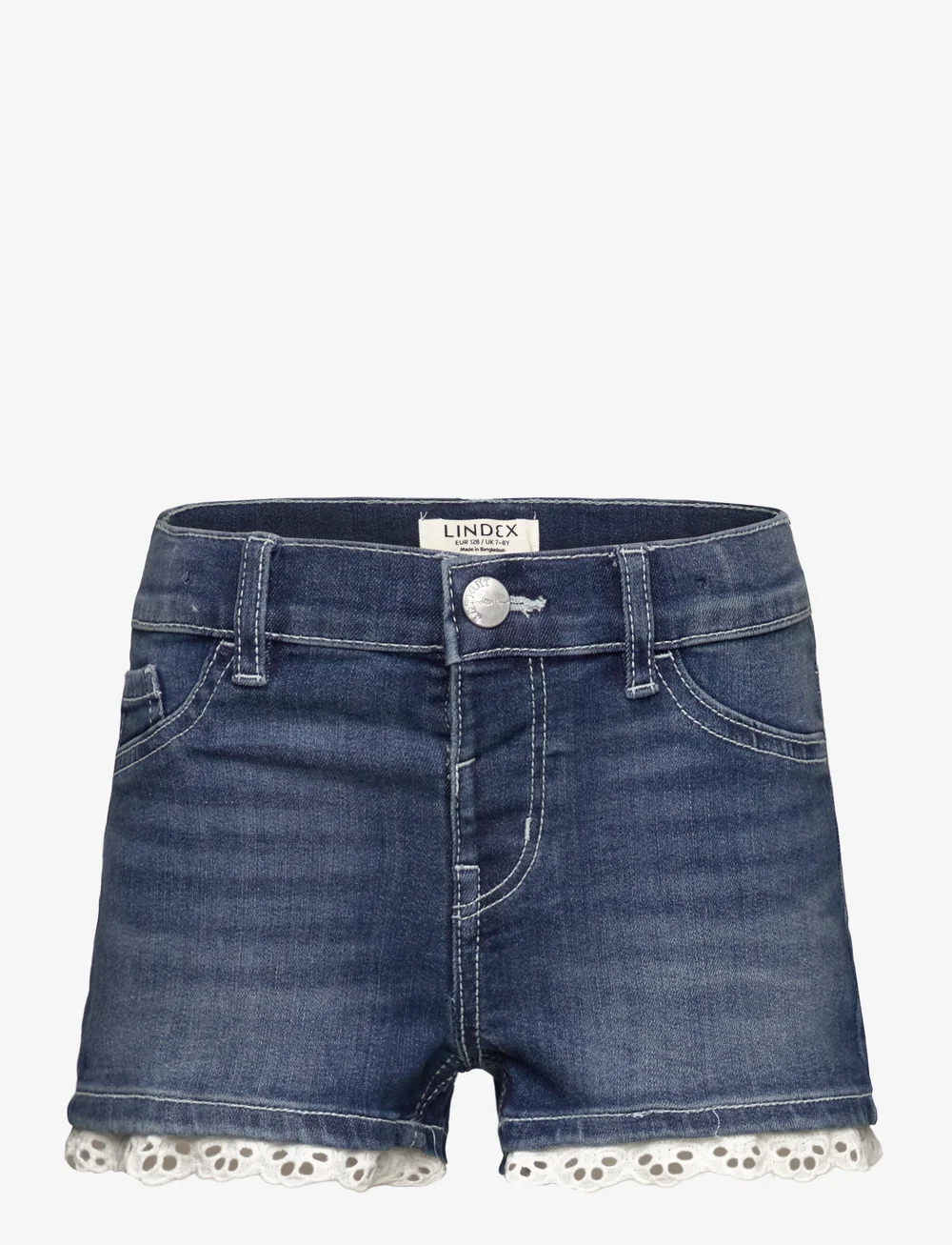 Lindex - Shorts denim lace edge - jeansshorts - denim - 0