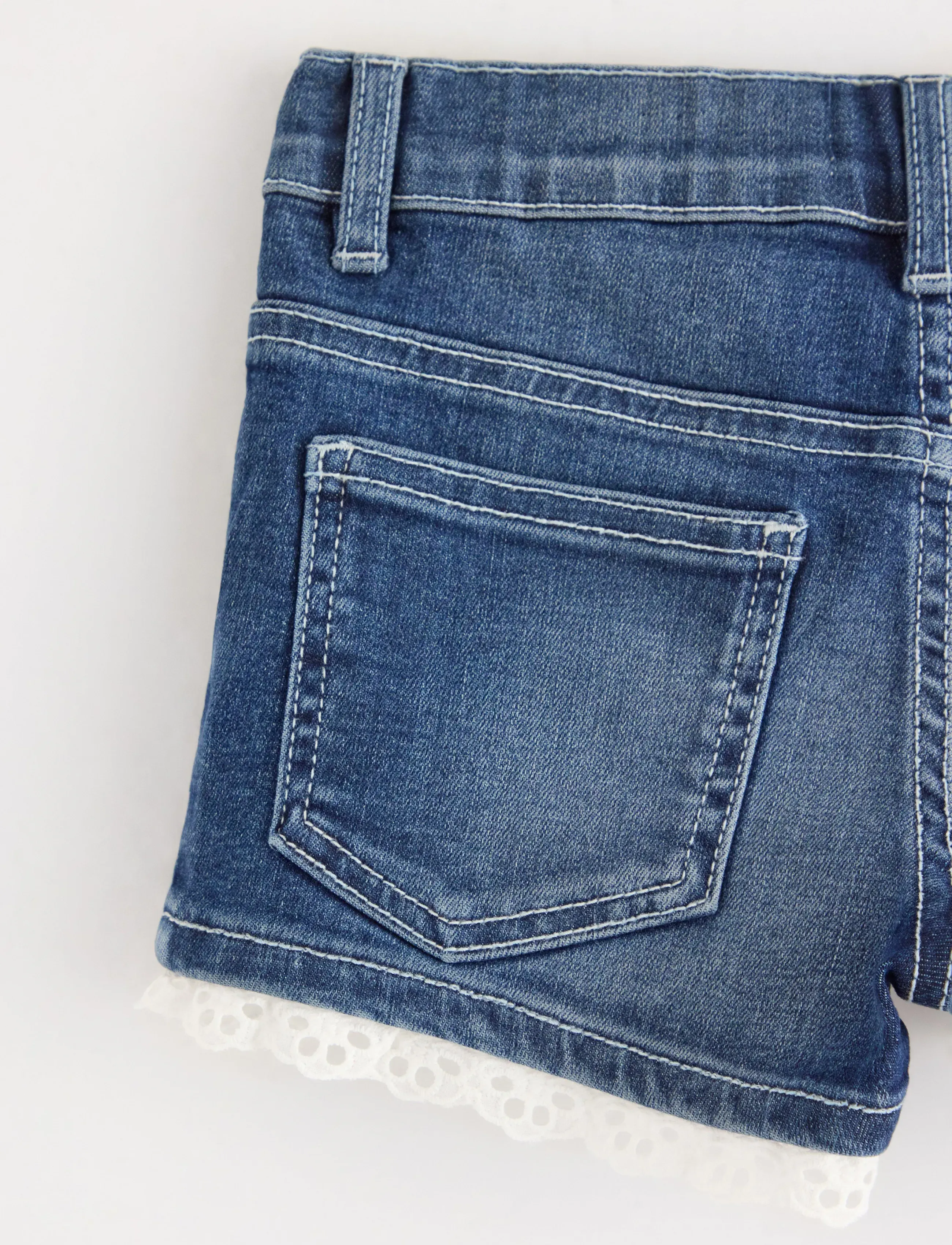 Lindex - Shorts denim lace edge - denim - 2