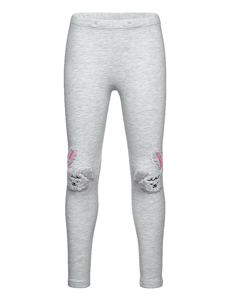 Lindex - Leggings br knee applique gre - leggings - lt grey melange - 0