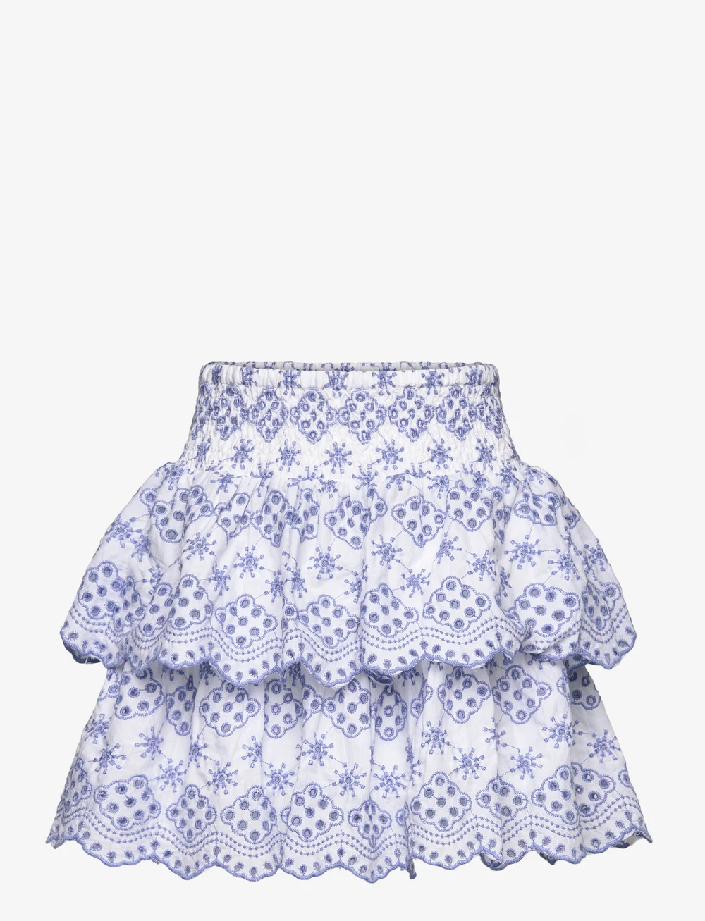 Lindex - Skirt Schifflie embroidery - short skirts - light dusty blue - 0
