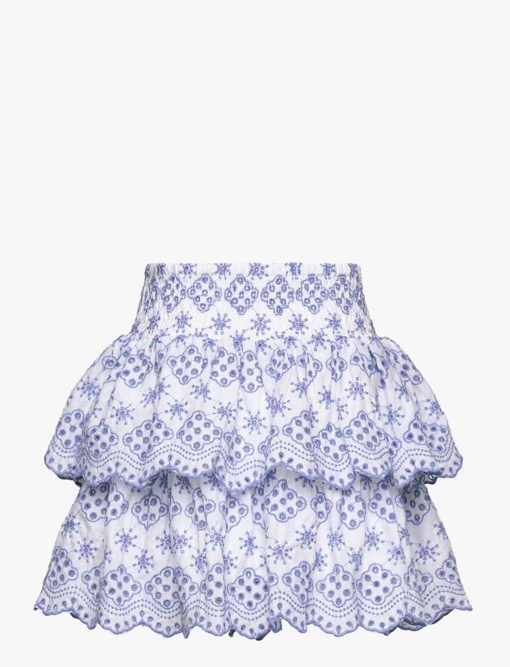 Lindex - Skirt Schifflie embroidery - short skirts - light dusty blue - 1
