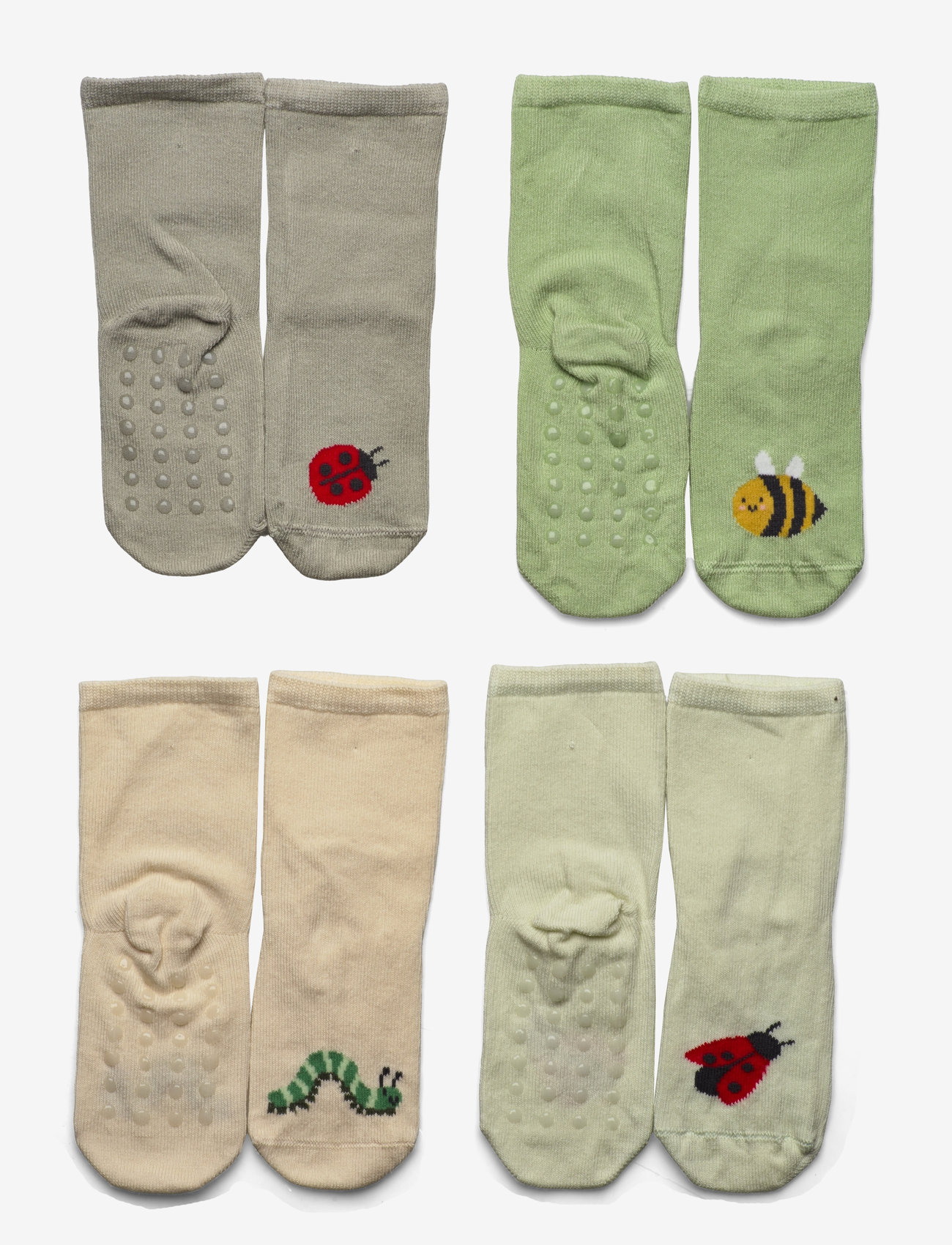 Lindex - Socks 4 p w pattern - herbstliche kleidung - light dusty green - 0