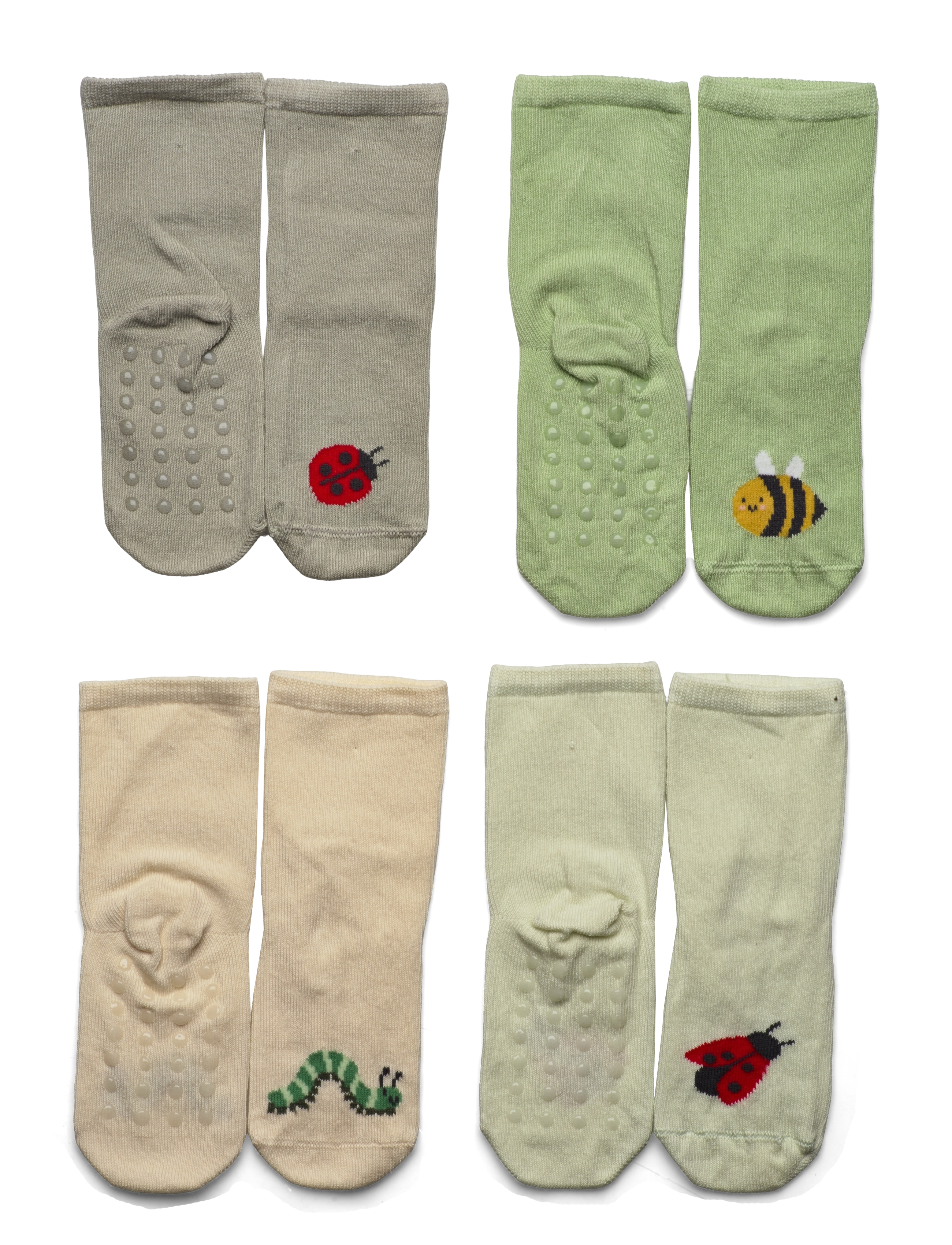 Lindex Socks 4 p w pattern - Strumpor - LIGHT DUSTY GREEN / green
