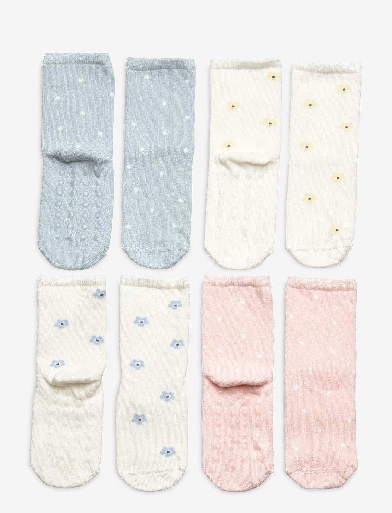 Lindex - Socks 4 p w pattern - höstkläder - light dusty white - 0