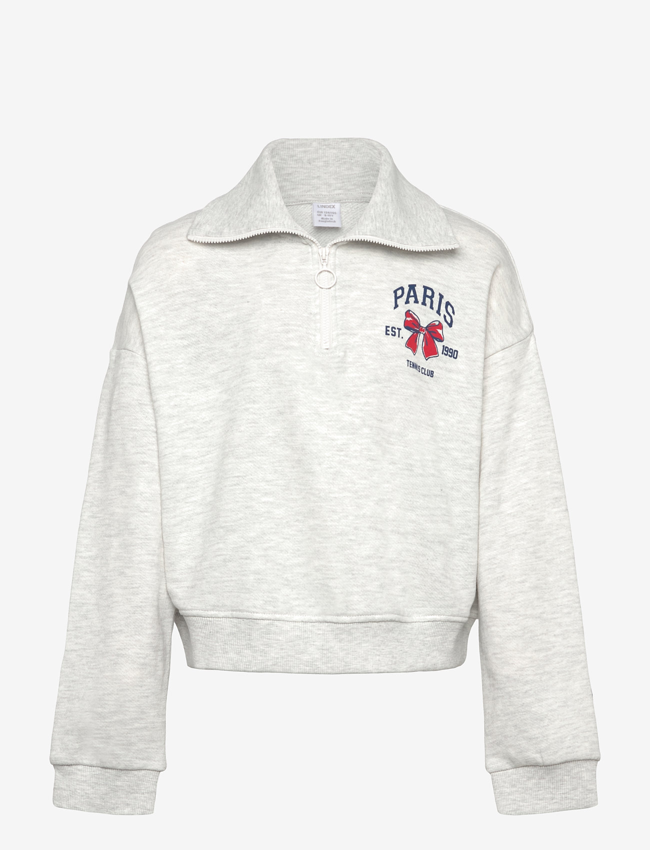 Lindex - Sweatshirt with collar - sweatshirts - light grey melange - 1