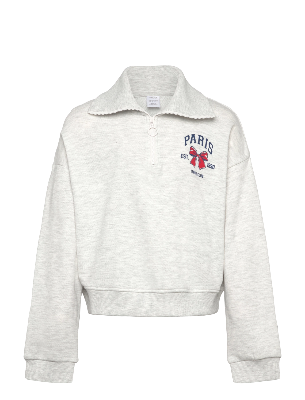 Lindex Sweatshirt with collar - Oberteile - LIGHT GREY MELANGE / grey