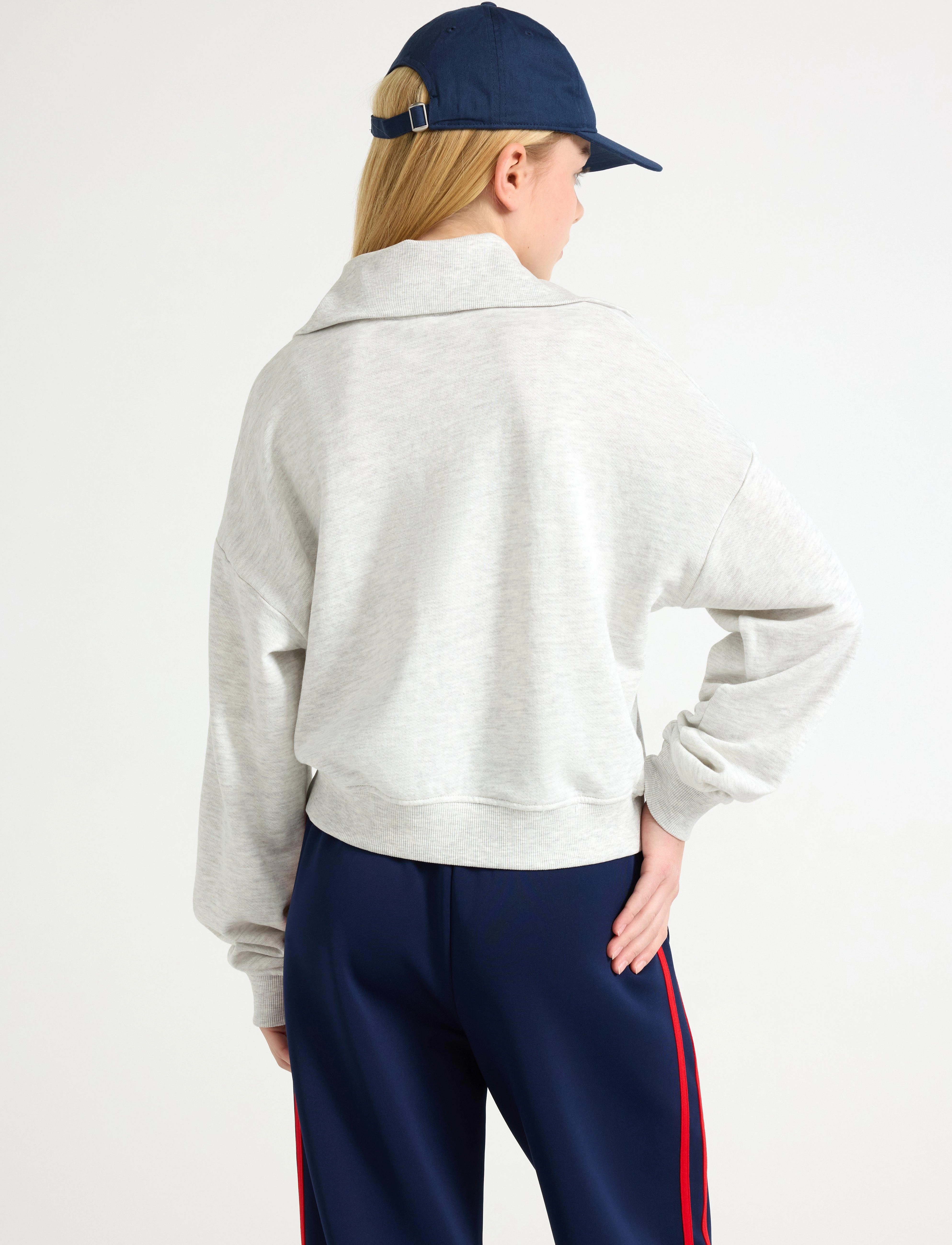 Lindex - Sweatshirt with collar - sweatshirts - light grey melange - 3