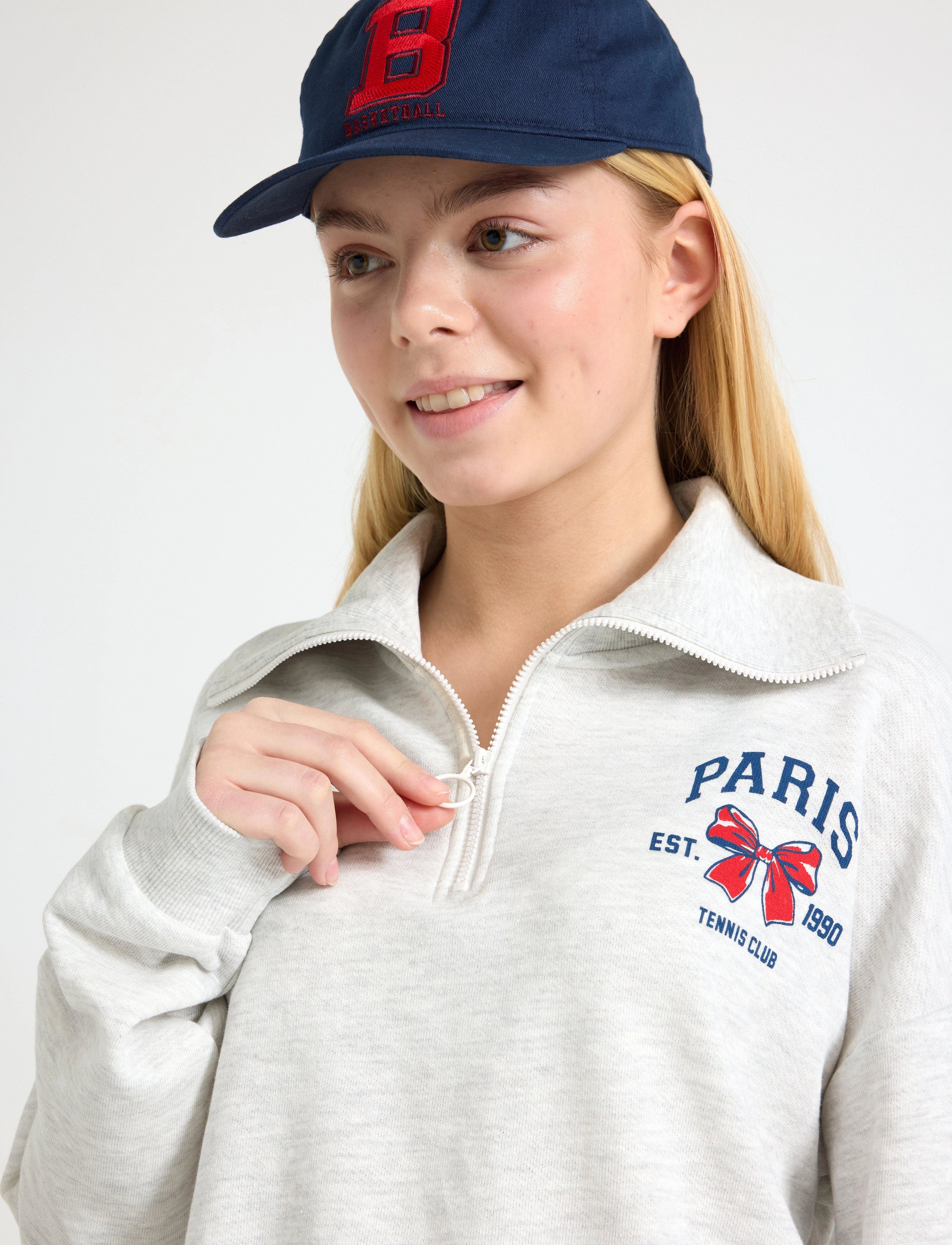 Lindex - Sweatshirt with collar - sweatshirts - light grey melange - 4