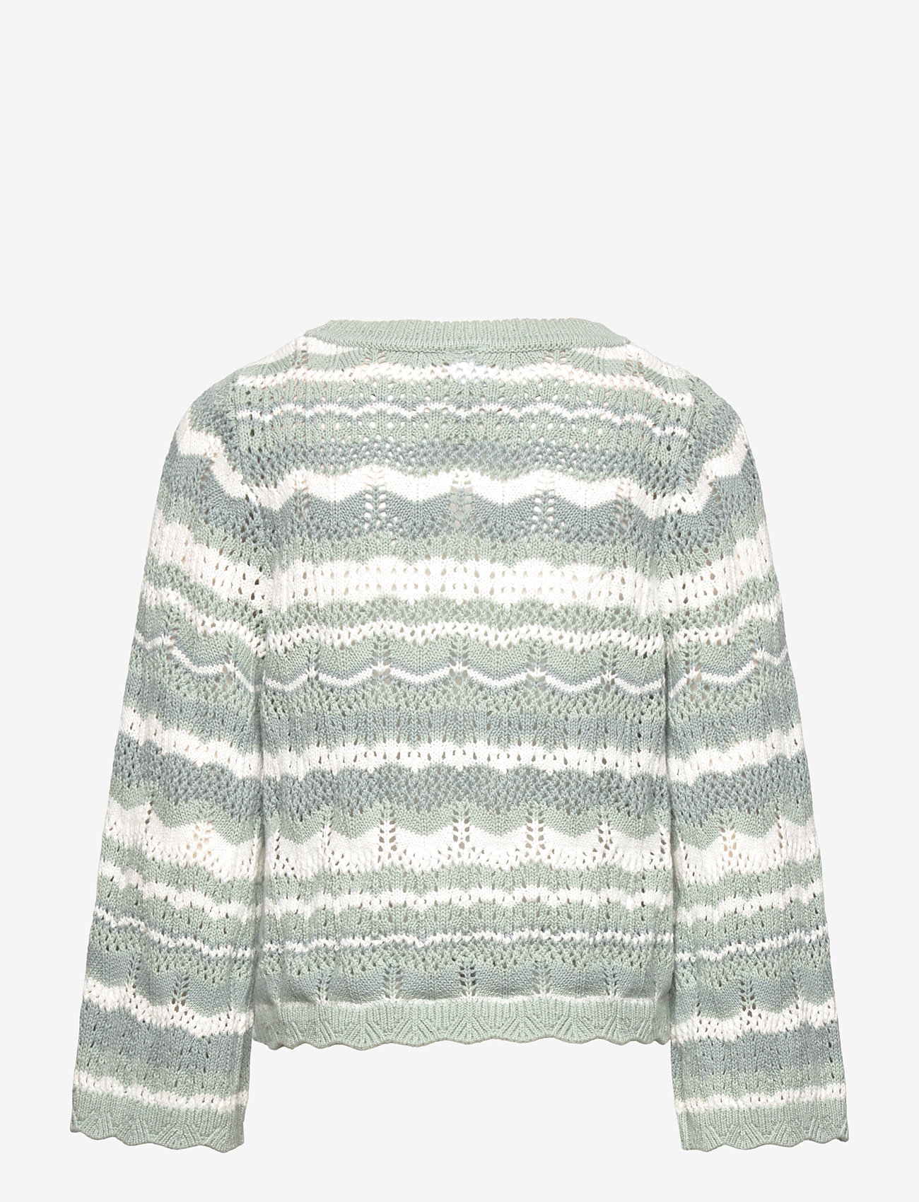 Lindex - sweater pointelle green - trøjer - light dusty green - 2