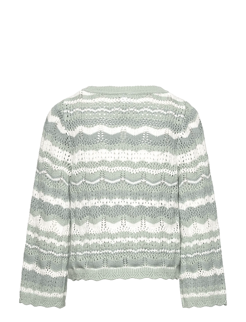 Lindex - sweater pointelle green - trøjer - light dusty green - 2