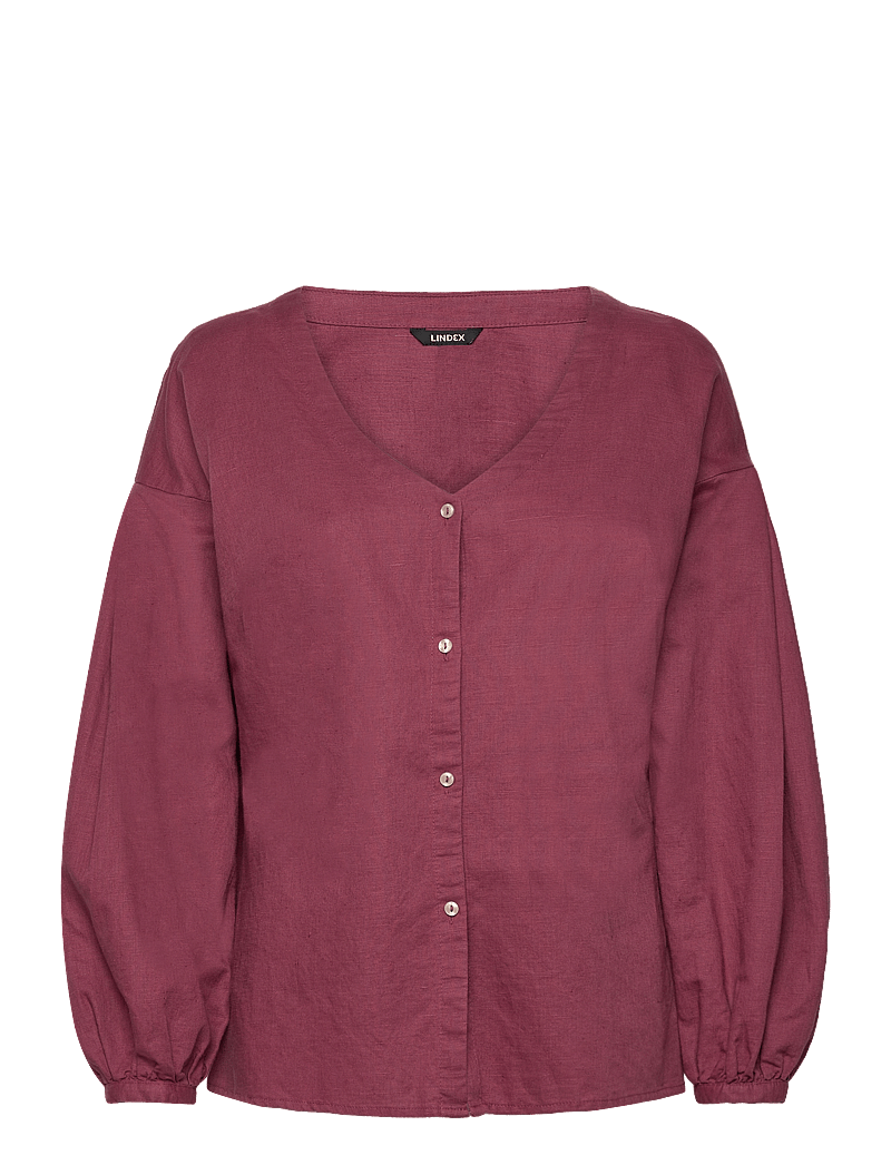 Lindex - Blouse Emina - långärmade blusar - dark dusty pink - 1