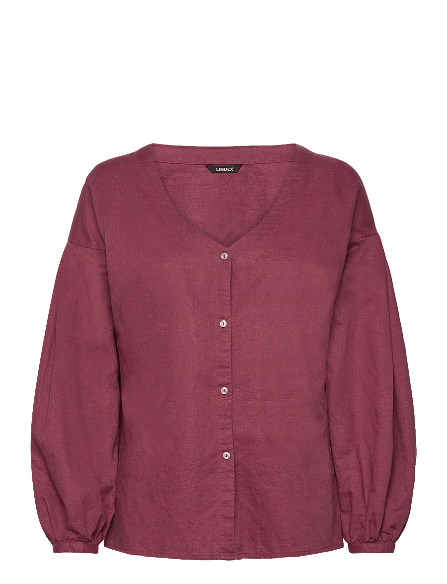 Lindex - Blouse Emina - långärmade blusar - dark dusty pink - 1