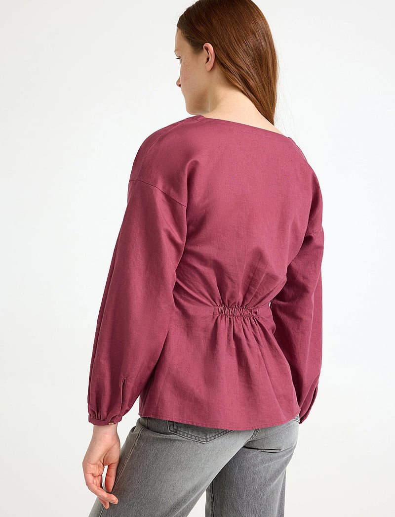 Lindex - Blouse Emina - långärmade blusar - dark dusty pink - 3