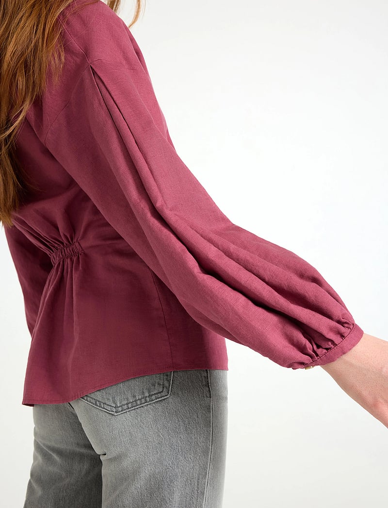 Lindex - Blouse Emina - långärmade blusar - dark dusty pink - 4