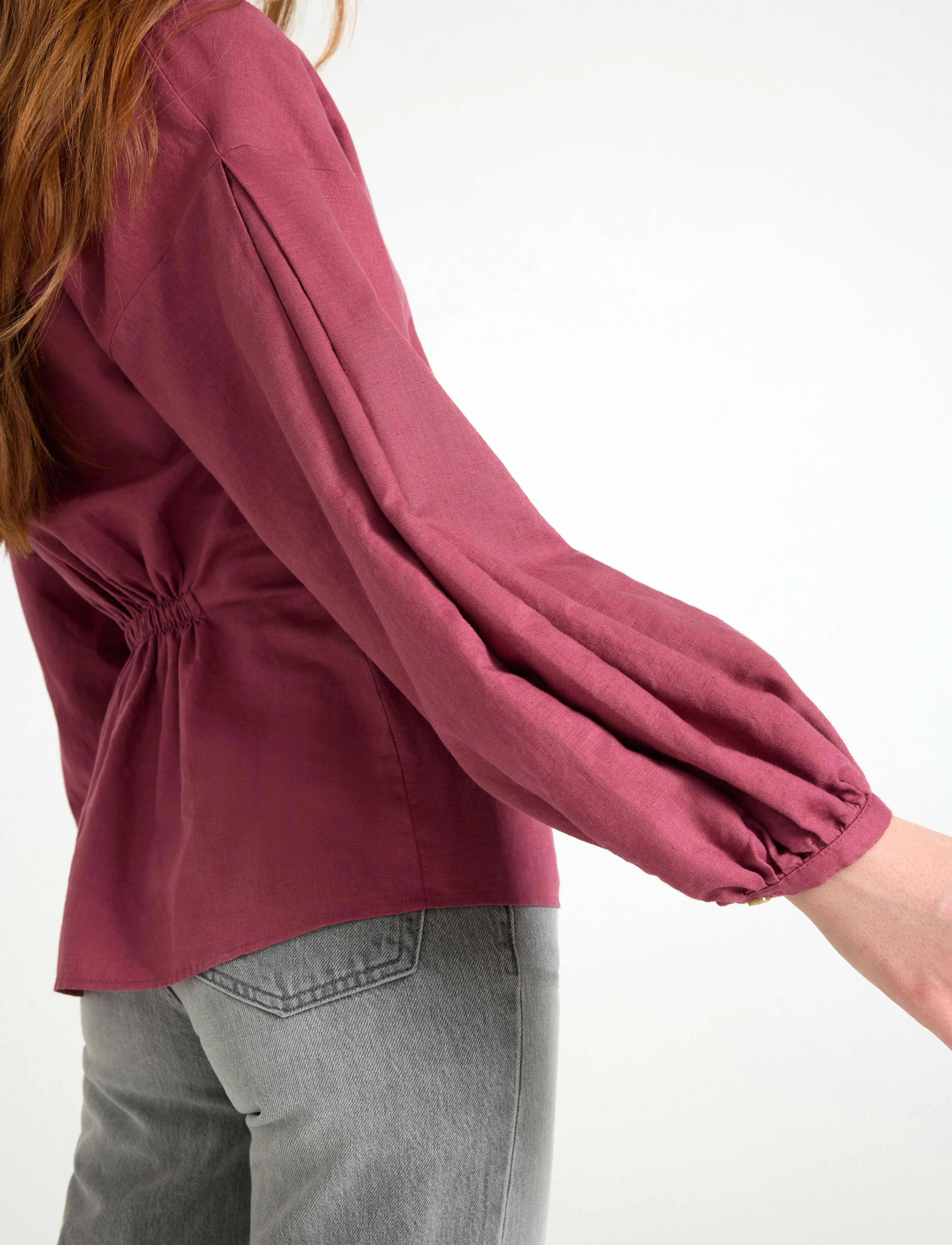 Lindex - Blouse Emina - långärmade blusar - dark dusty pink - 4