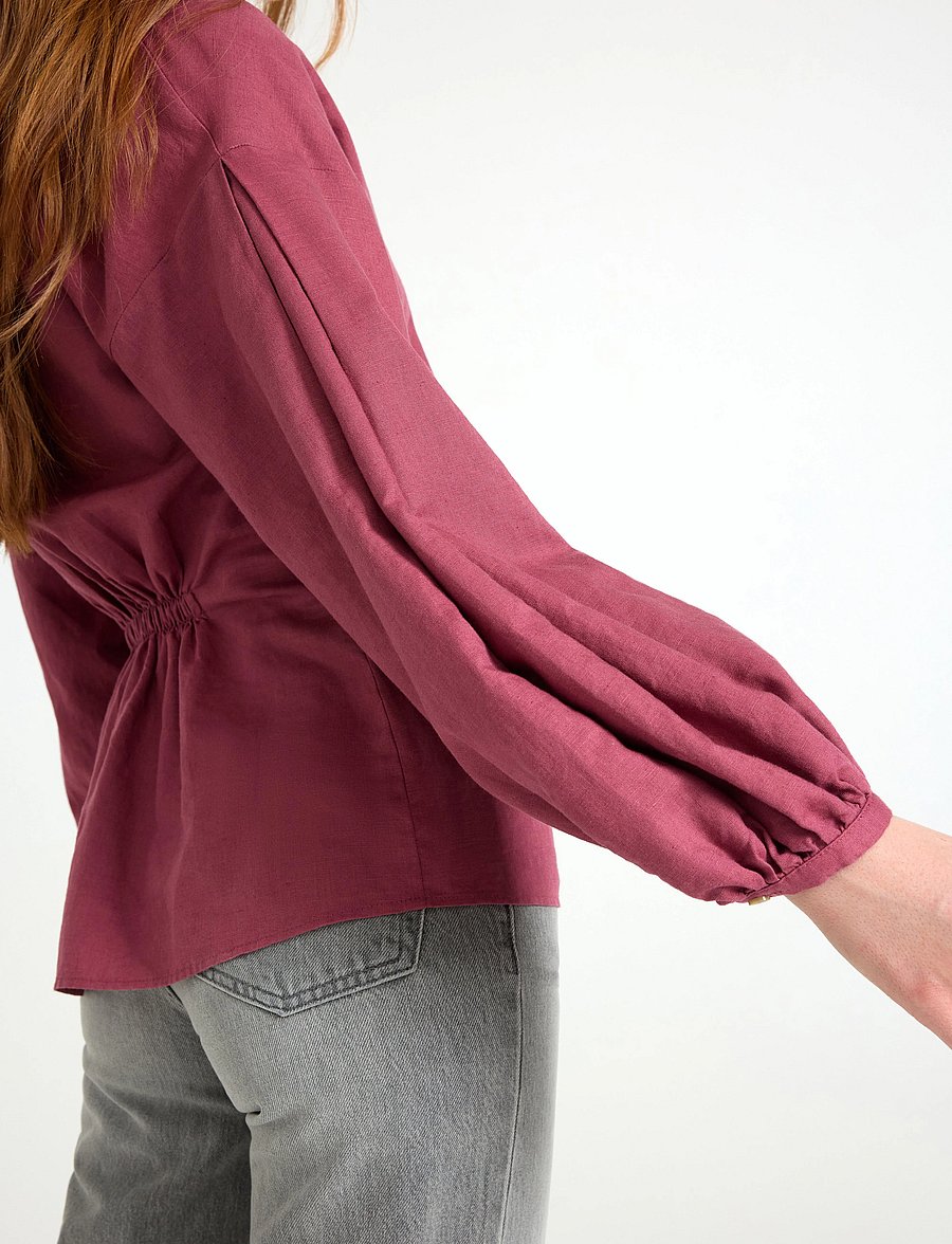 Lindex - Blouse Emina - långärmade blusar - dark dusty pink - 4