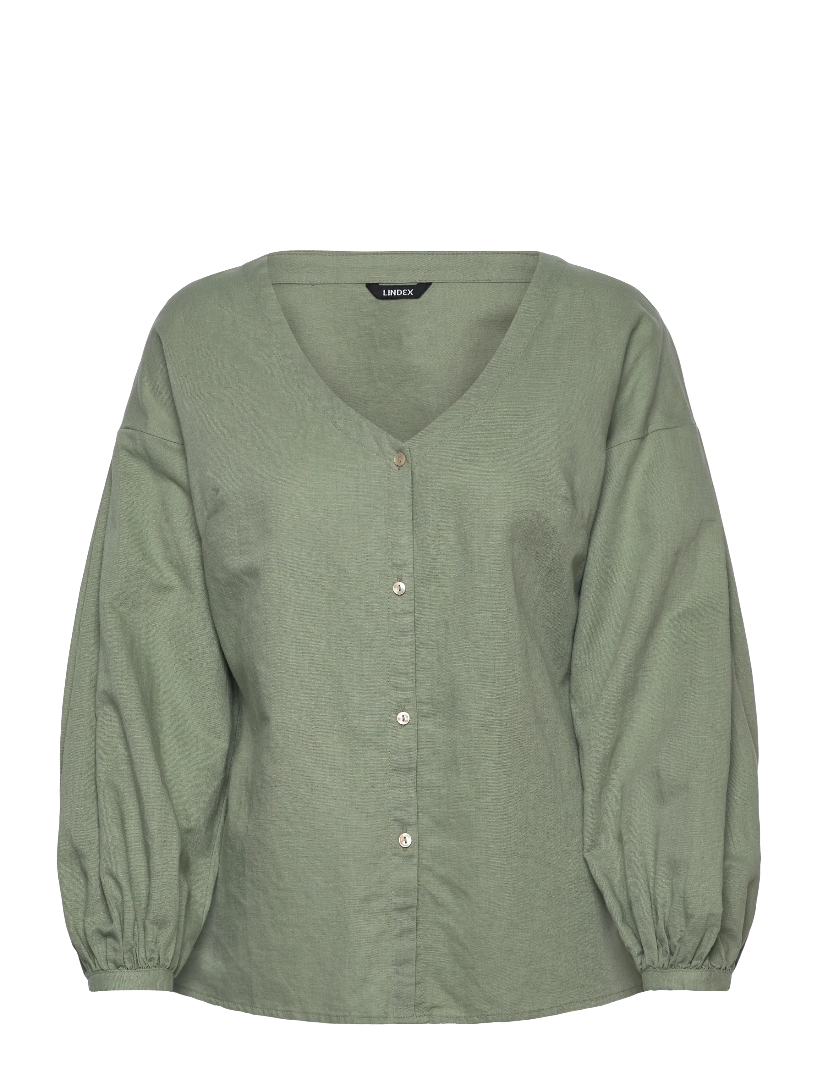 Lindex Blouse Emina, M, Blouses, Grün - Long-sleeved, Frauen
