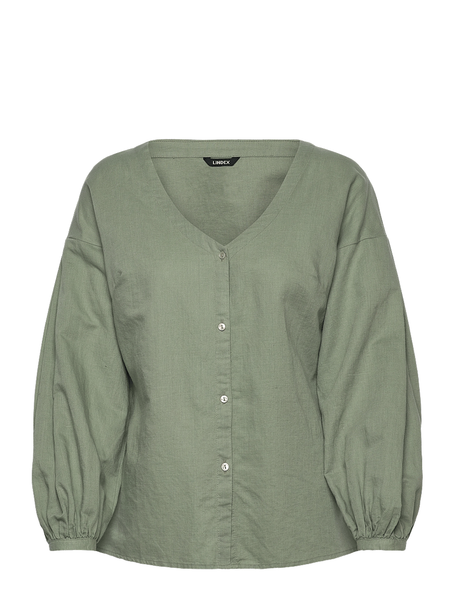 Lindex - Blouse Emina - pikkade varrukatega pluusid - dusty green - 0
