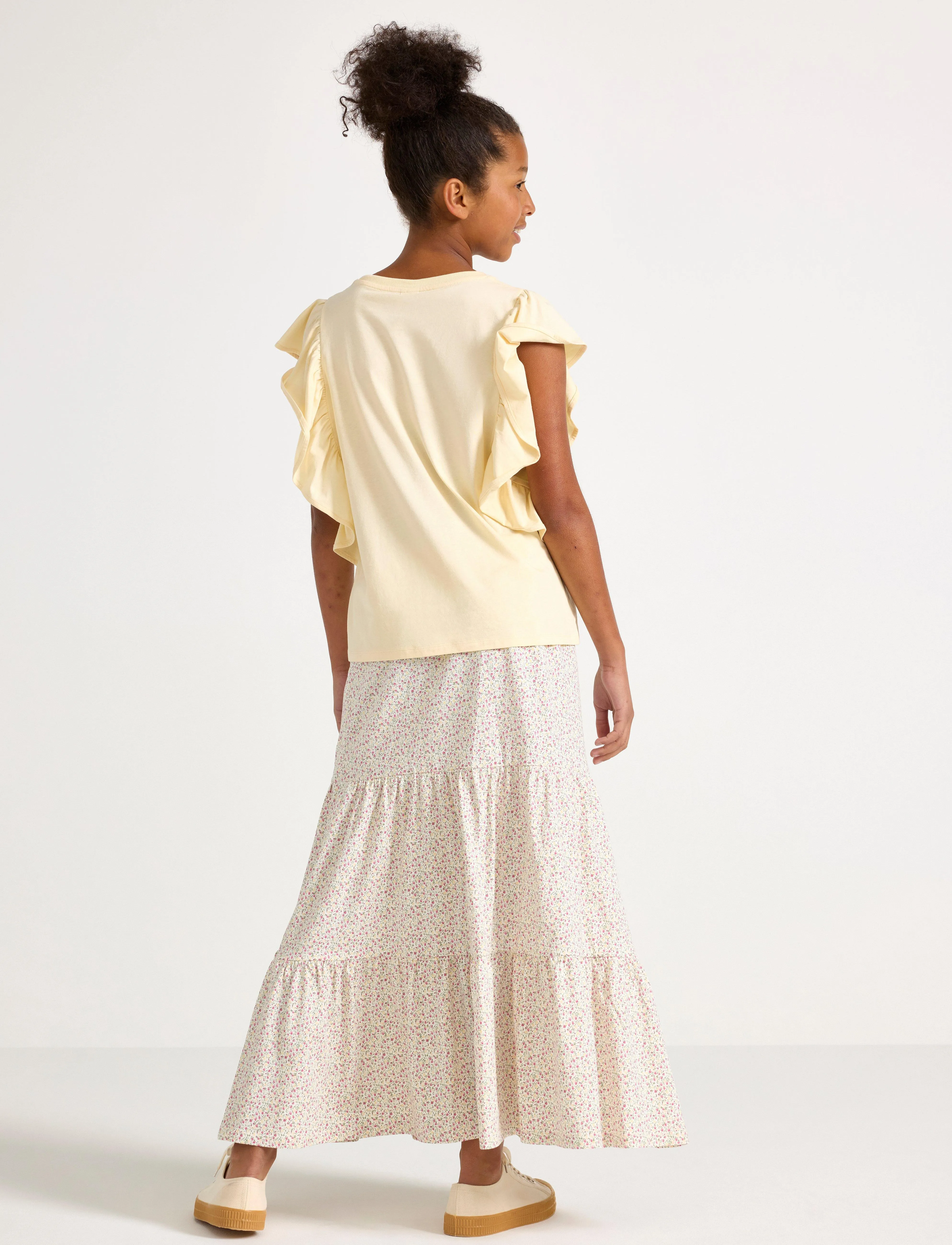 Lindex - Skirt maxi jersey - maxi nederdele - light dusty white - 3