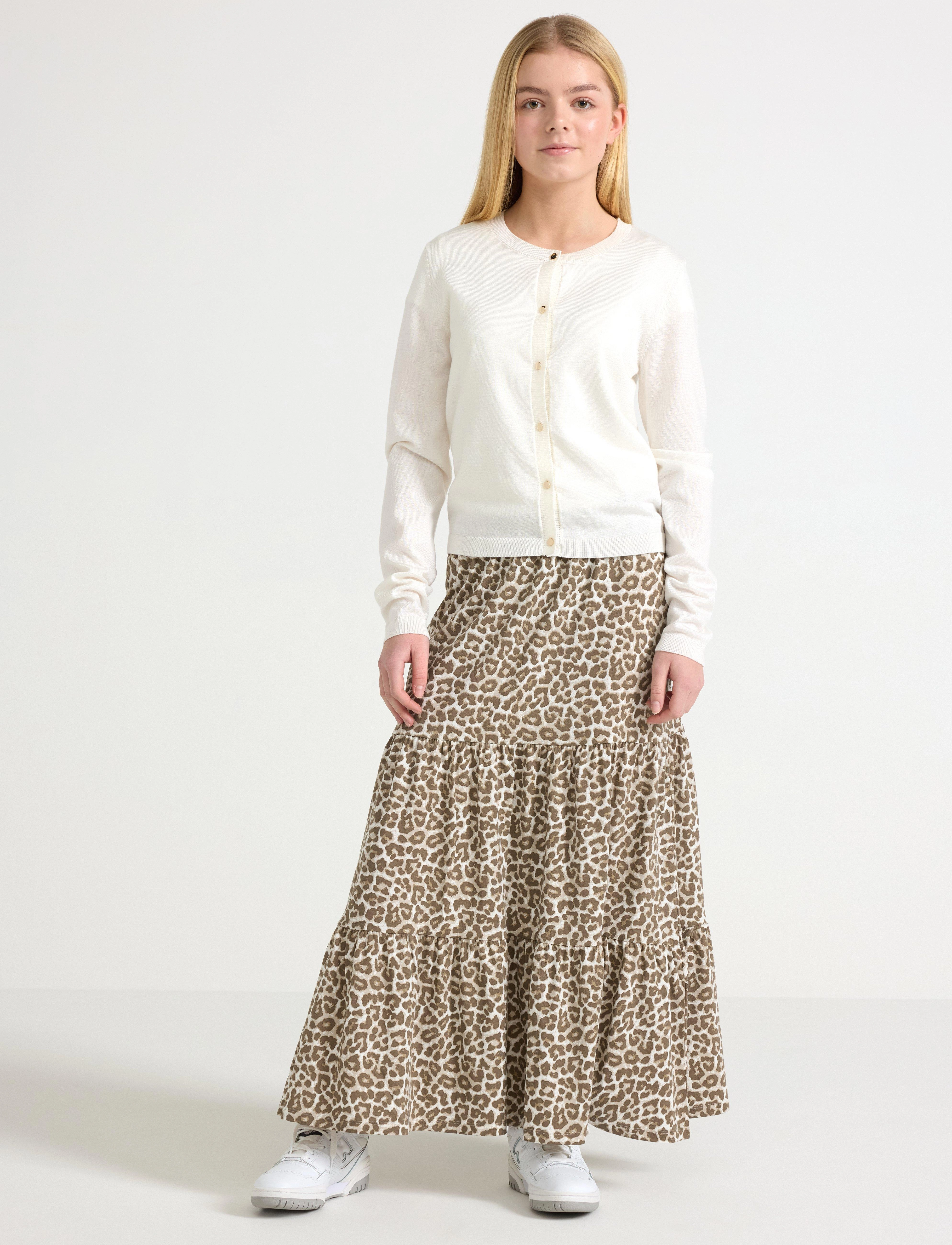 Lindex Skirt Maxi Jersey, 164, Röcke, Beige - Kinder