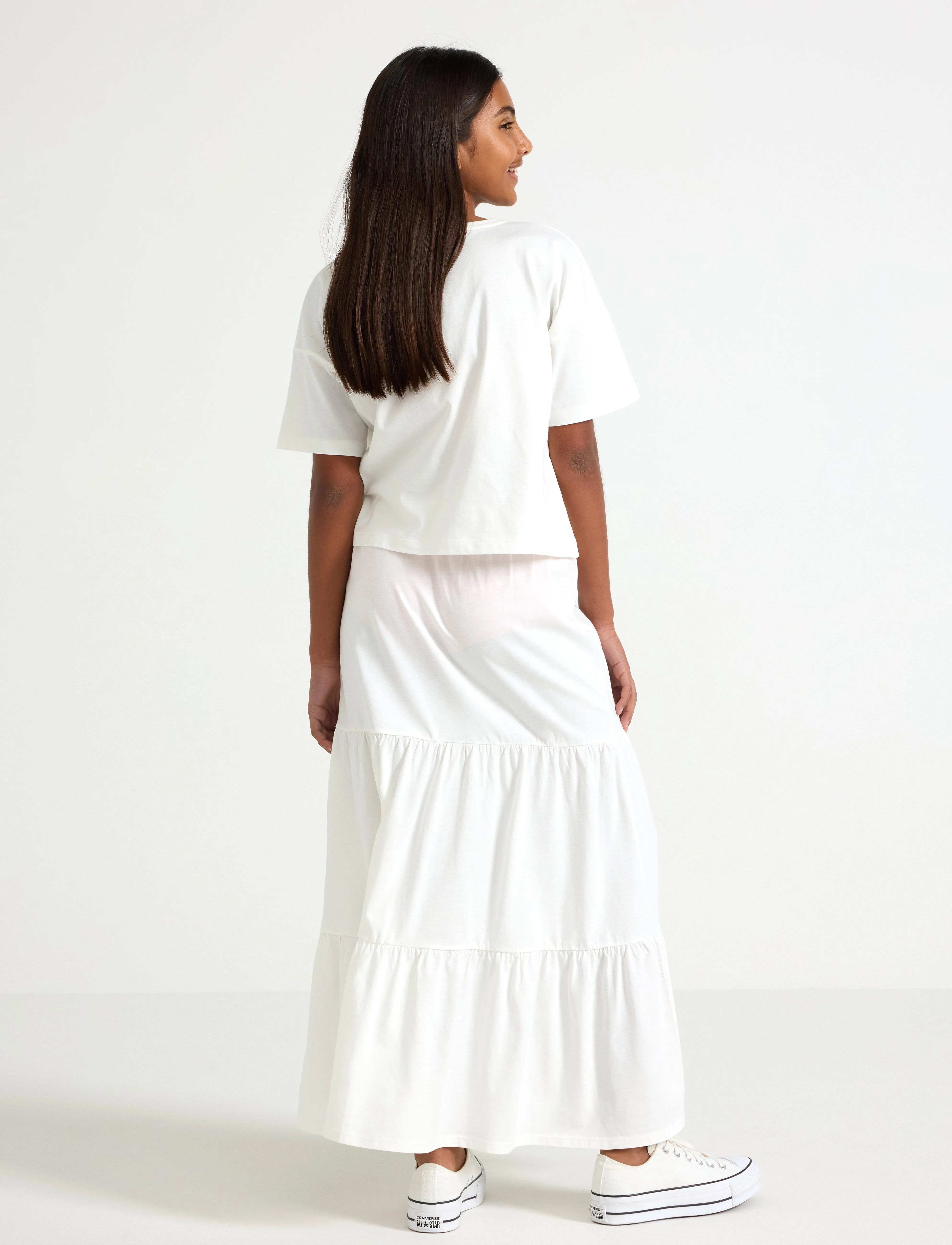 Lindex - Skirt maxi jersey - maxikjolar - off white - 3