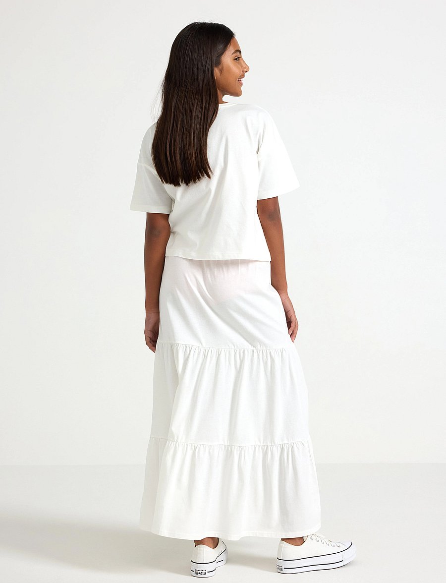 Lindex - Skirt maxi jersey - maxikjolar - off white - 3