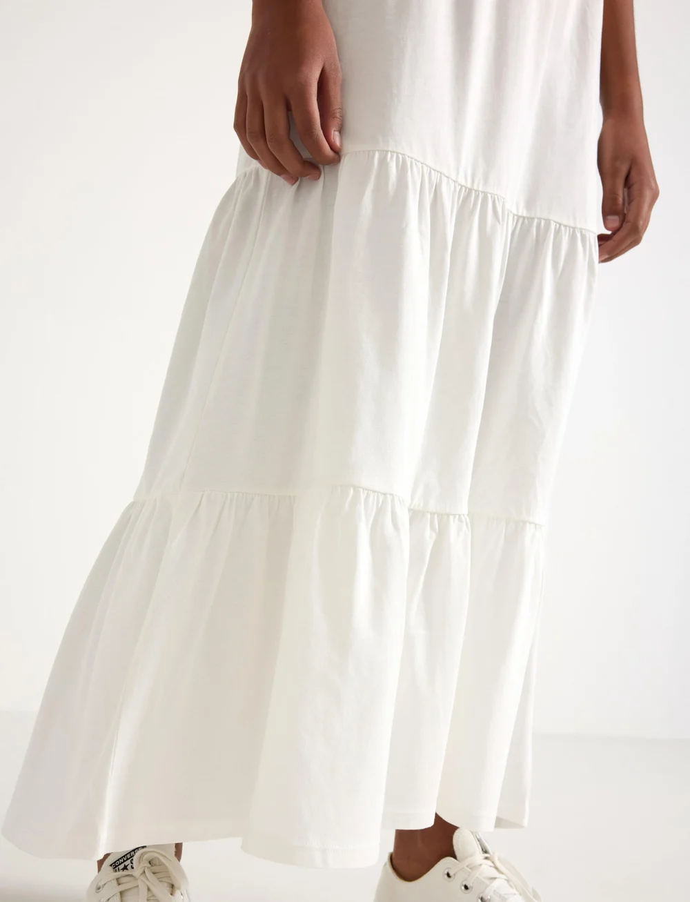 Lindex - Skirt maxi jersey - maxi skirt - off white - 4
