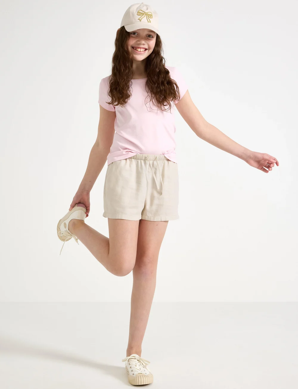 Lindex - Shorts linen blend - lühikesed vabaajapüksid - light beige - 0