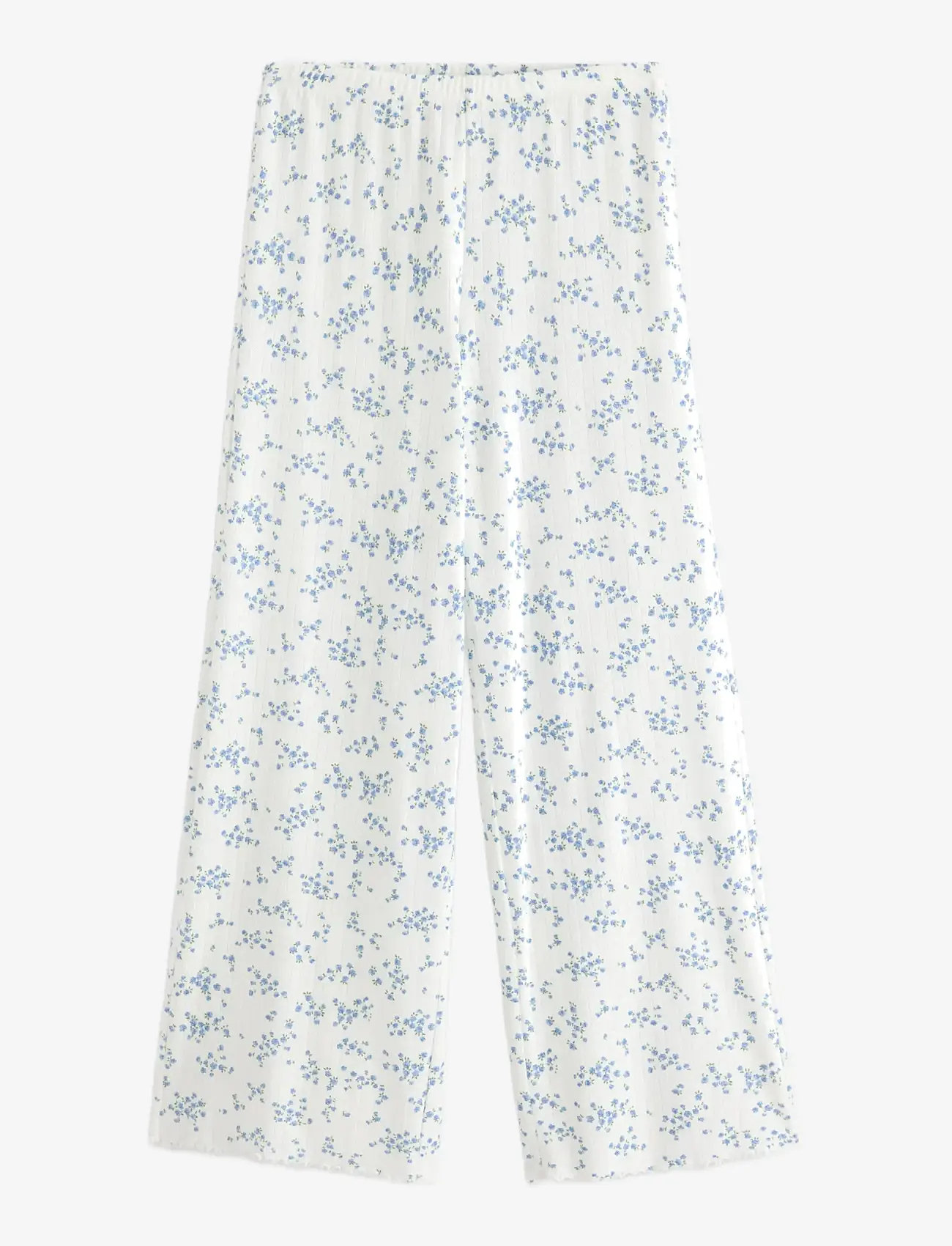 Lindex - Wide pyjama trousers in pointelle - pysjbukser - blue - 1