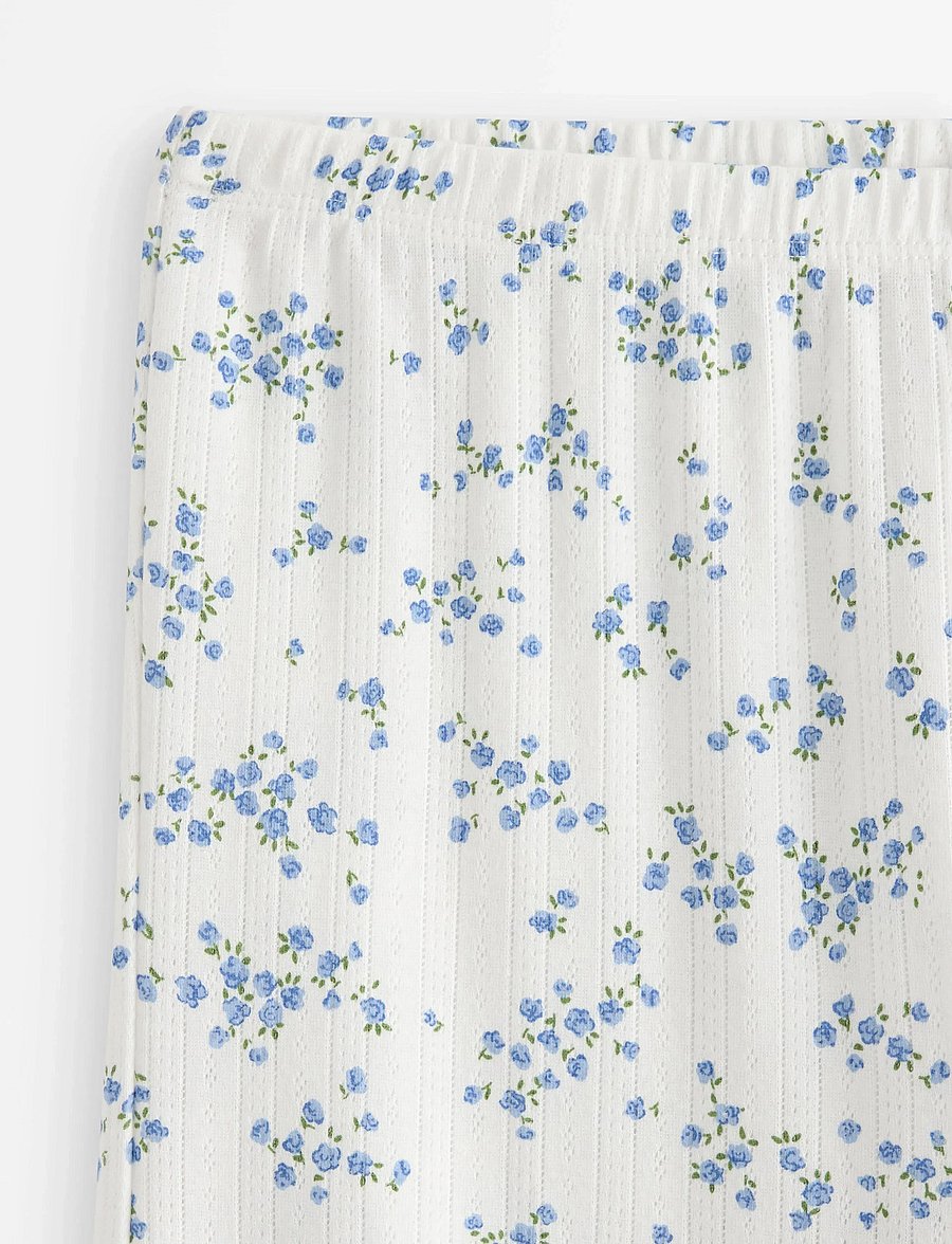 Lindex - Wide pyjama trousers in pointelle - natbukser - blue - 5