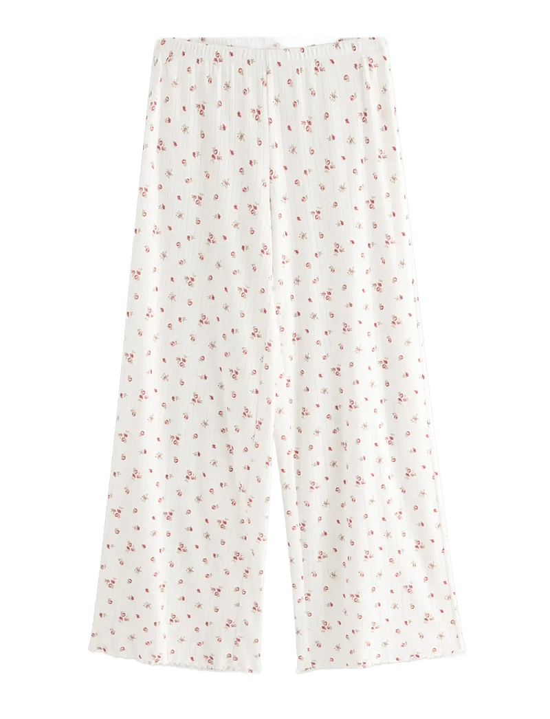 Lindex - Wide pyjama trousers in pointelle - spodnie od piżamy - dusty pink - 1