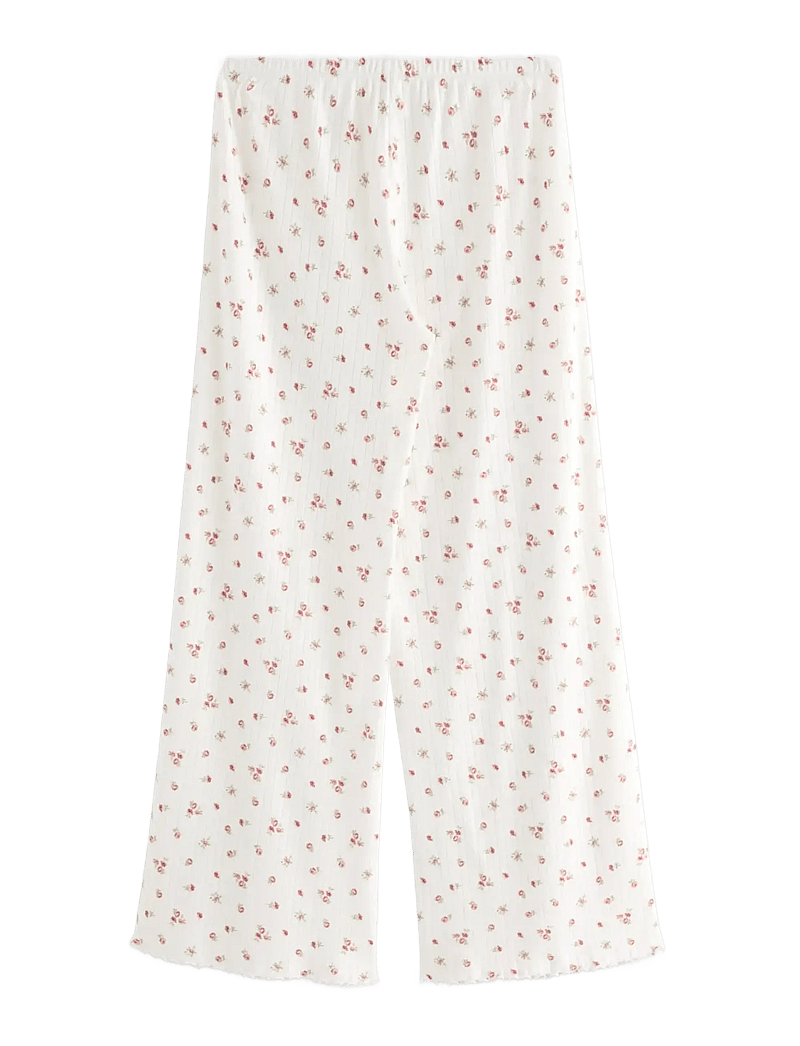 Lindex - Wide pyjama trousers in pointelle - spodnie od piżamy - dusty pink - 2