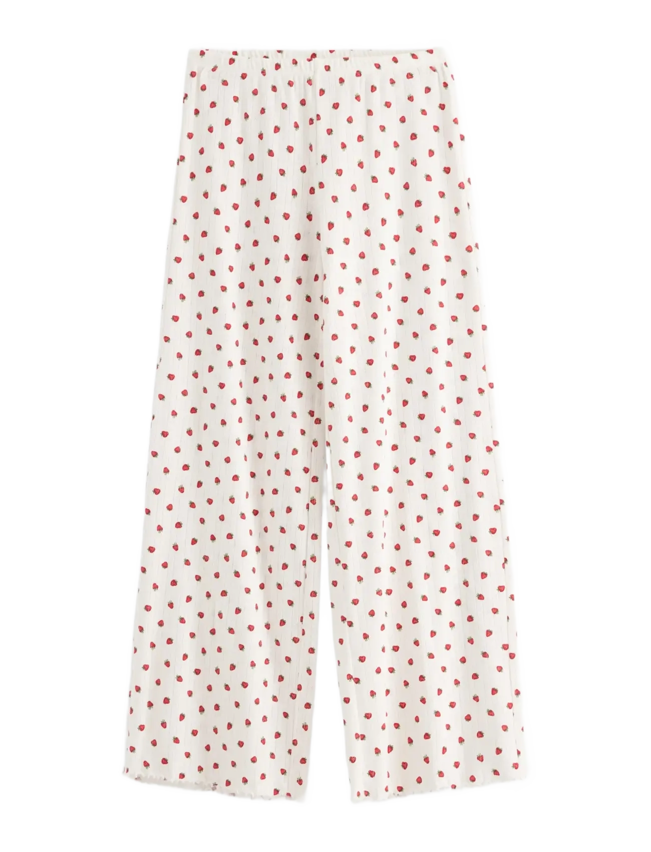 LINDEX Wide Pyjama Hosen In Pointelle Weiß - XL - Damen
