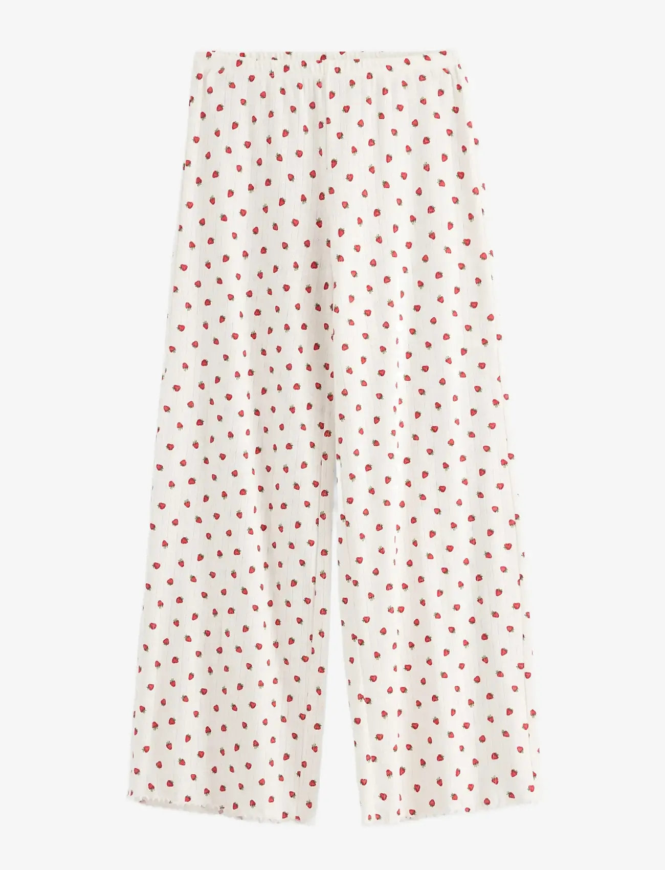 Lindex - Wide pyjama trousers in pointelle - pyjamahose - red - 1