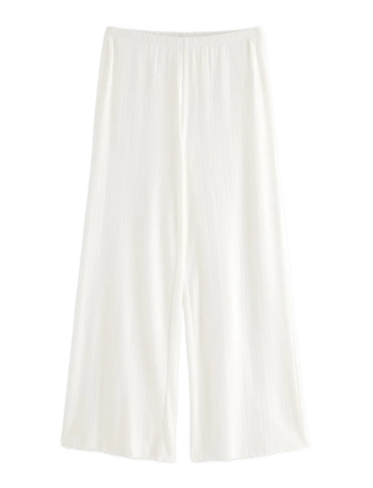 Lindex Wide pyjama trousers in pointelle - Nyheder - WHITE / white