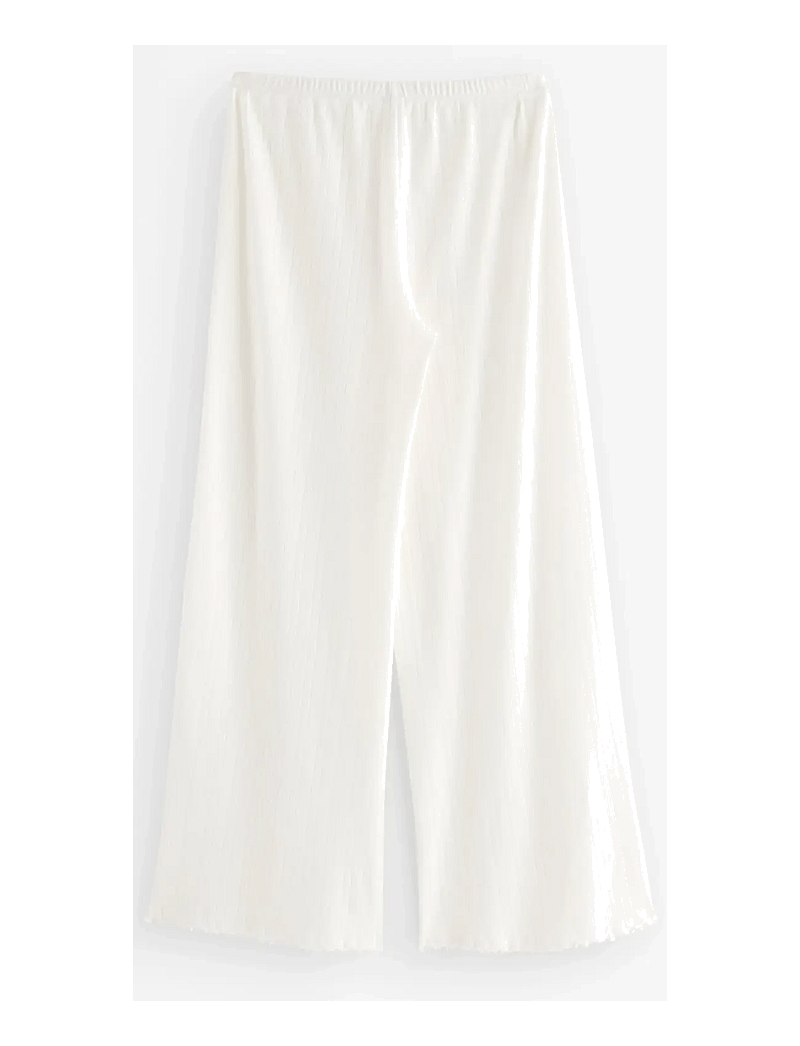Lindex - Wide pyjama trousers in pointelle - pyjamahose - white - 2