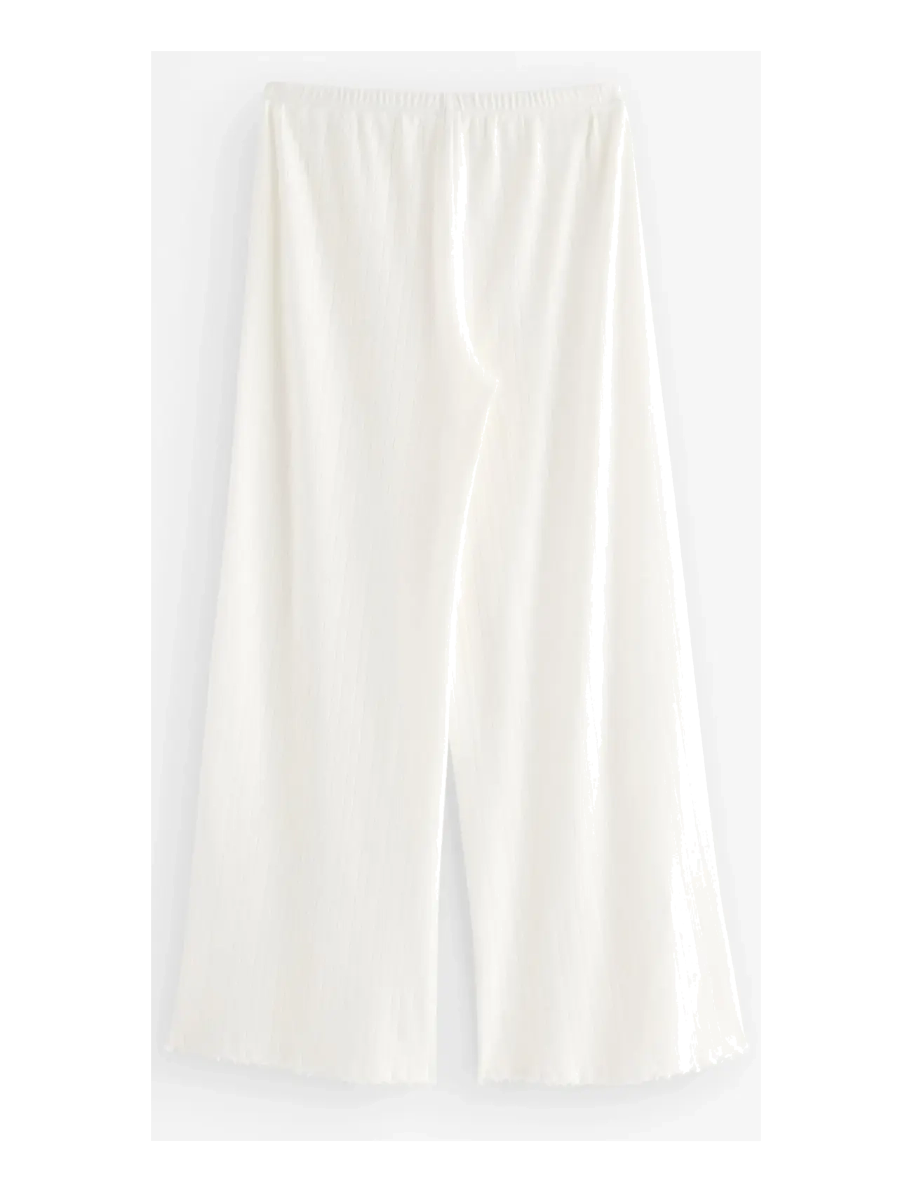 Lindex - Wide pyjama trousers in pointelle - pyjama pants - white - 2