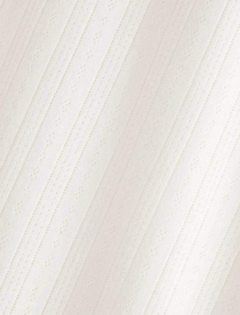 Lindex - Wide pyjama trousers in pointelle - pyjamahose - white - 5