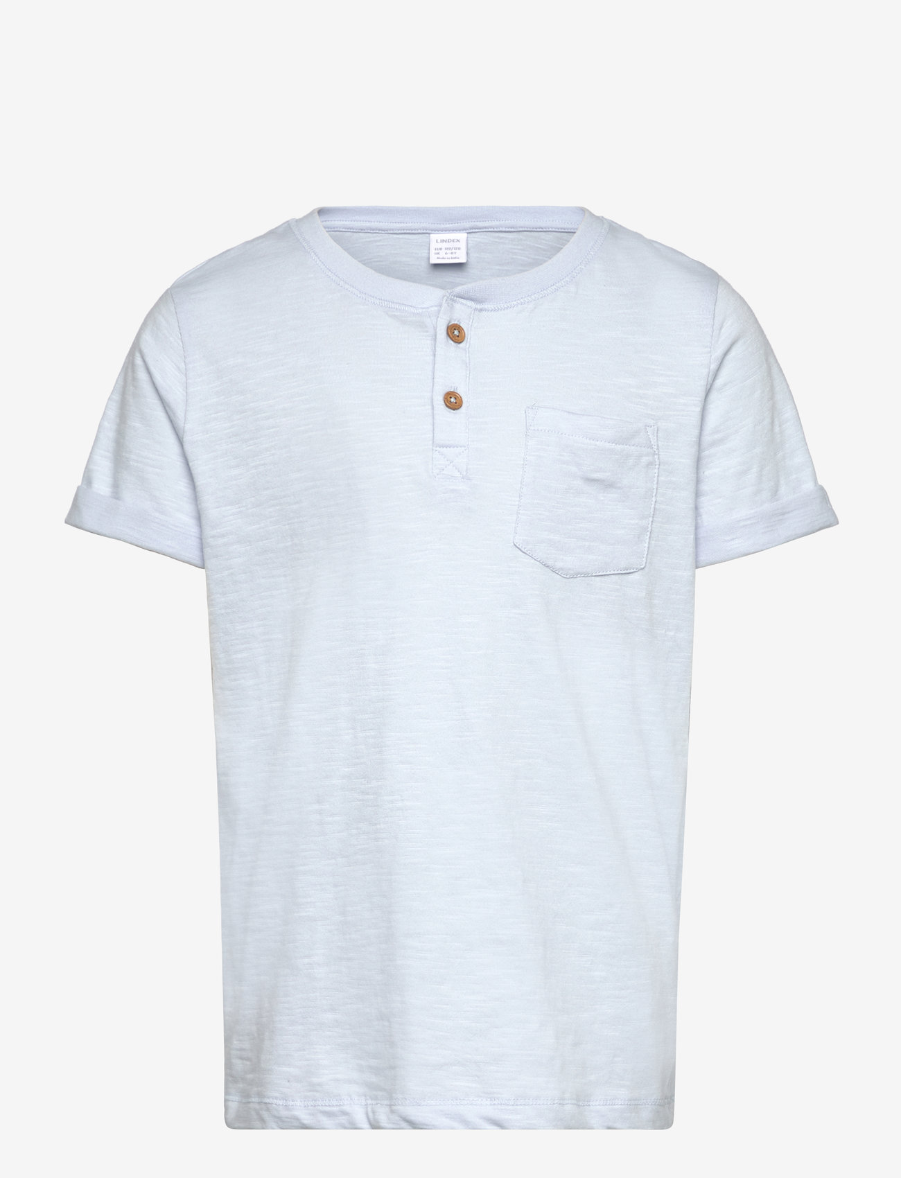 Lindex - Top SS Essentials w placket - herbstliche kleidung - light blue - 0