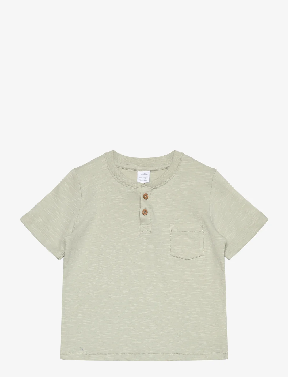 Lindex - Top SS Essentials w placket - kortærmede t-shirts - light dusty green - 1