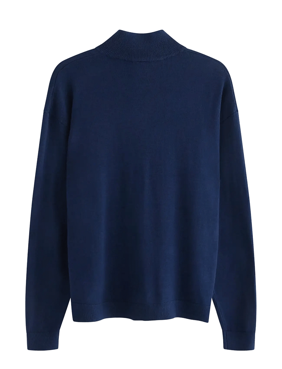 Lindex - Sweater fineknit halfzip - pullover - dark blue - 1