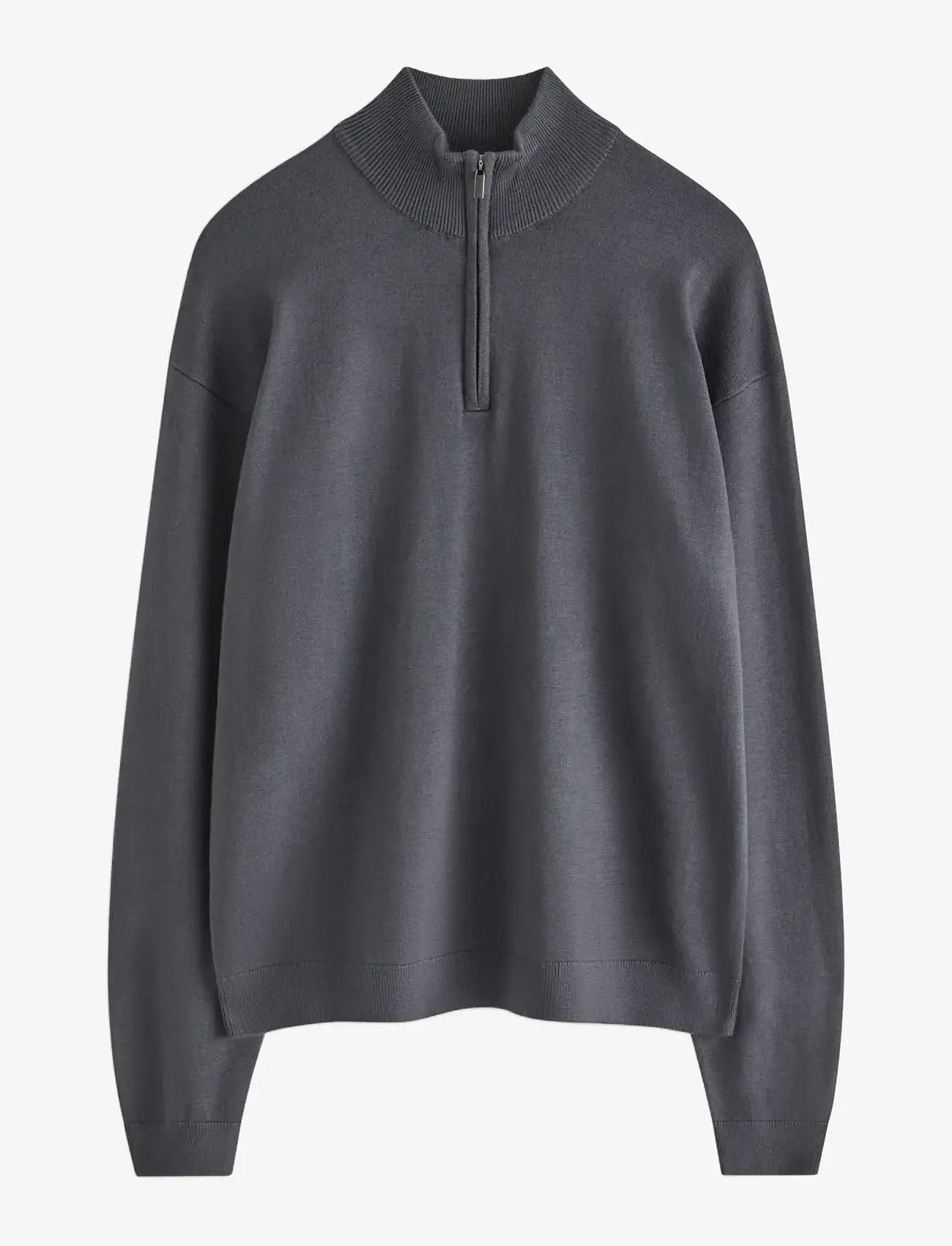 Lindex - Sweater fineknit halfzip - pullover - dark grey - 0