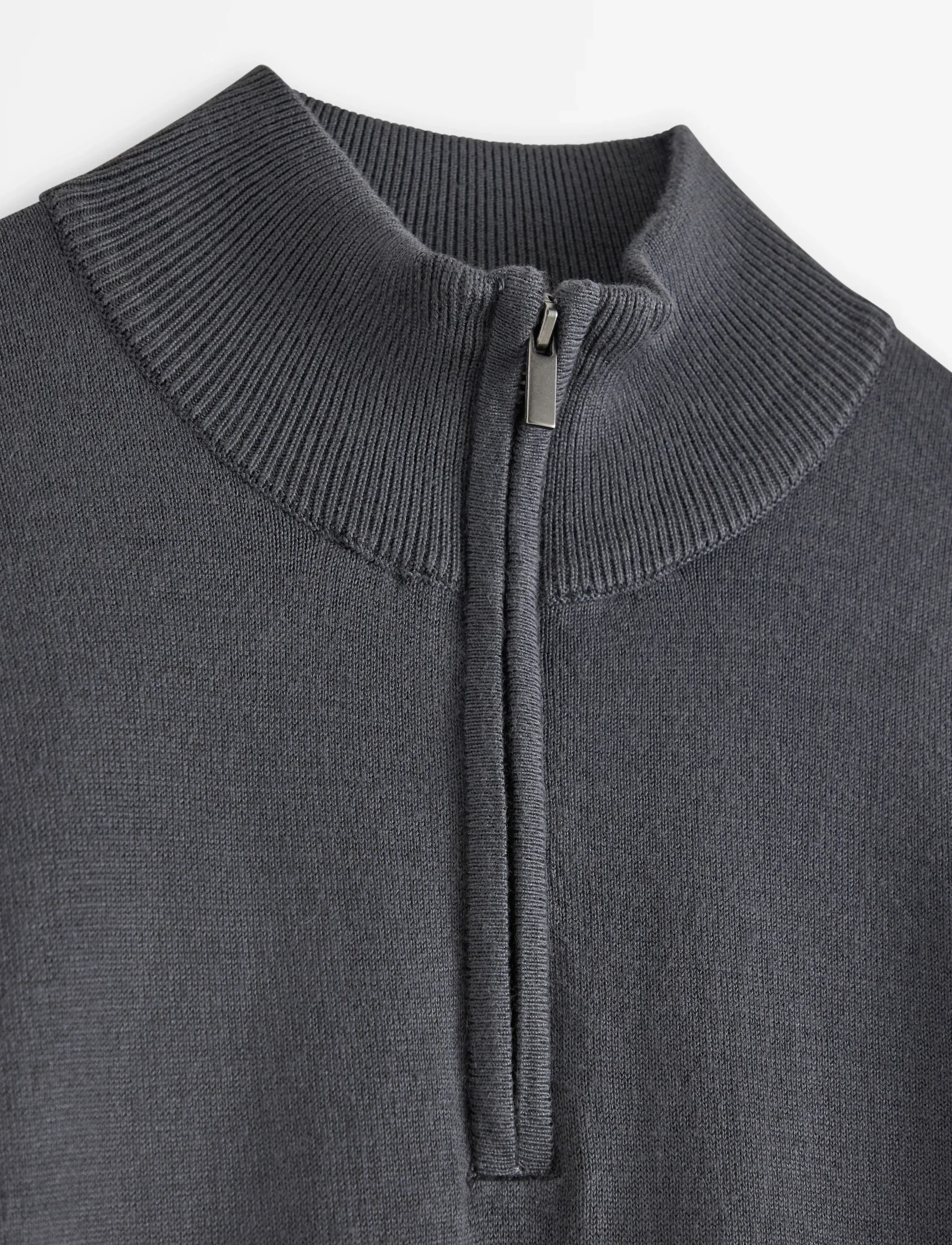 Lindex - Sweater fineknit halfzip - jumpers - dark grey - 2