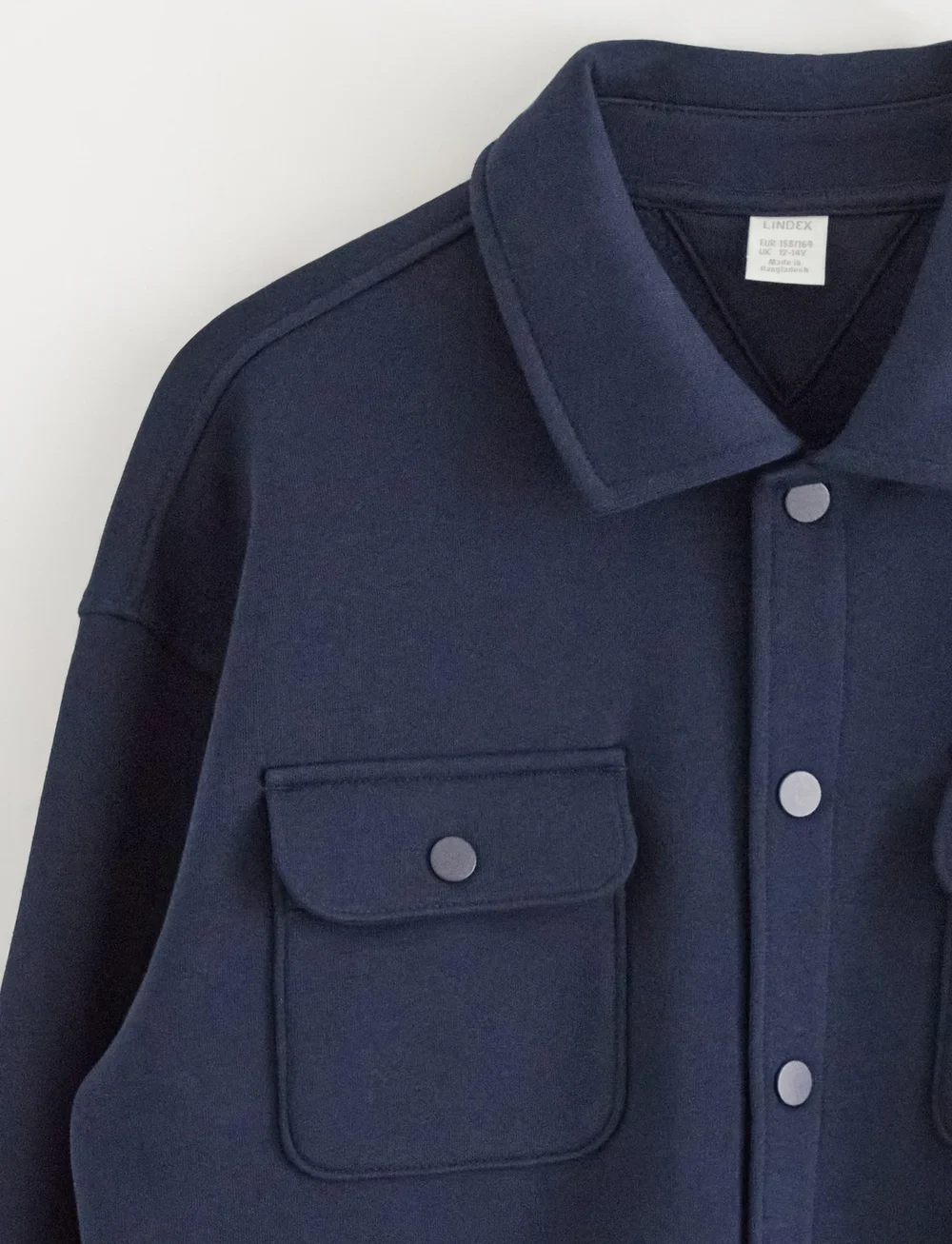 Lindex - Skjortejakke i jersey - overshirts - dark navy - 5