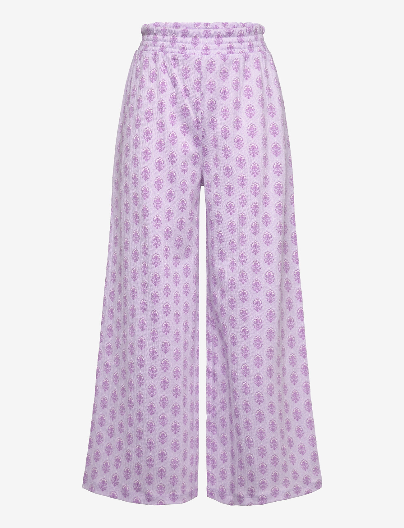 Lindex - Trousers crinkled jersey smock - byxor - light lilac - 1