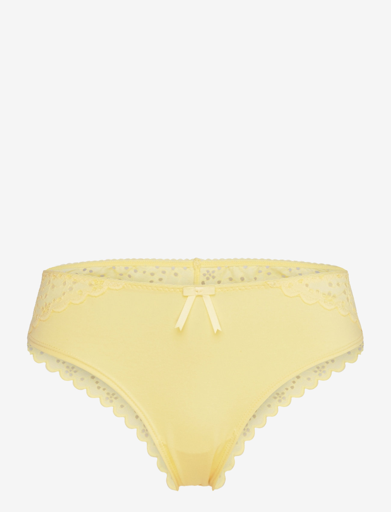 Lindex - Braz reg Broderie Anglais - brasiilia stiilis aluspüksid - light yellow - 1