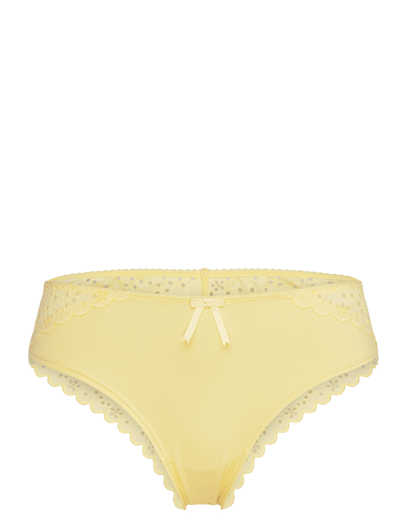 Lindex - Braz reg Broderie Anglais - brasiilia stiilis aluspüksid - light yellow - 1