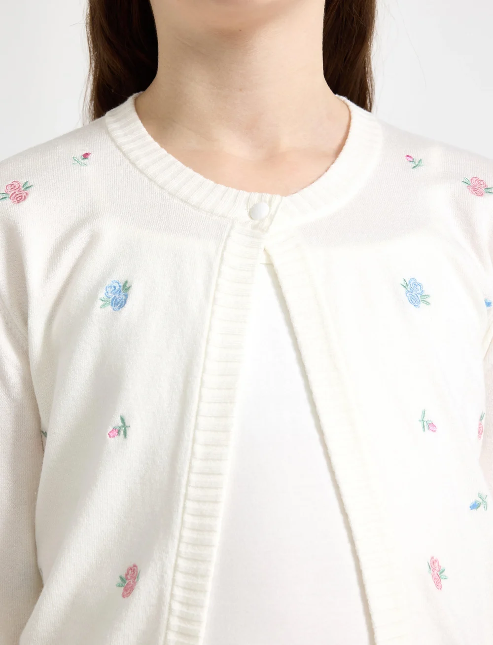 Lindex - Cardigan flower - cardigans - off white - 4